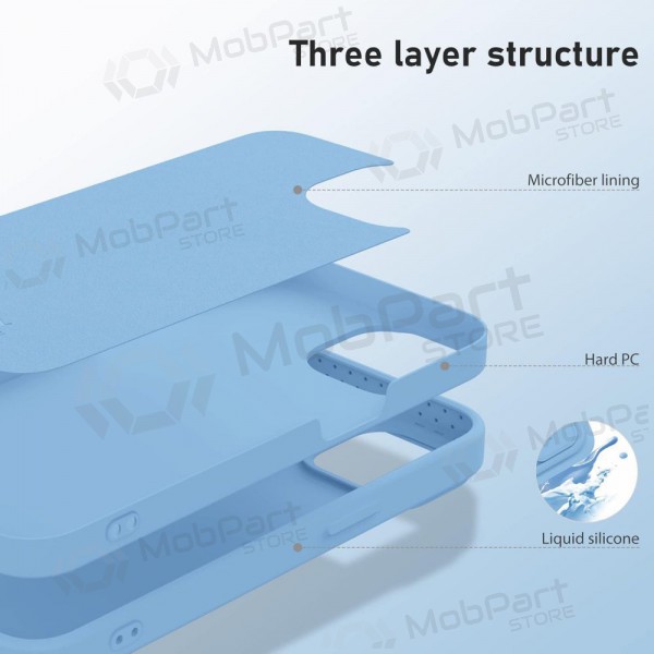 Apple iPhone 14 custodia „Nillkin Silicone“ (azzurro)