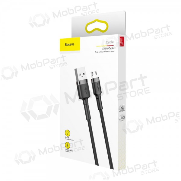 USB cavo Baseus Cafule microUSB 1.0m 2.4A (grigio-nero) CAMKLF-BG1