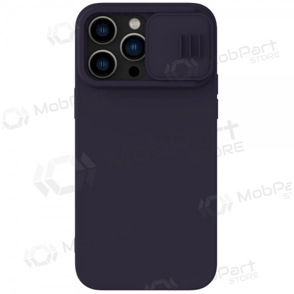 Apple iPhone 15 Pro custodia „Nillkin Silicone“ (tamsiai viola) Apple iPhone 15 Pro custodia „Nillkin Silicone“ (tamsiai viola)