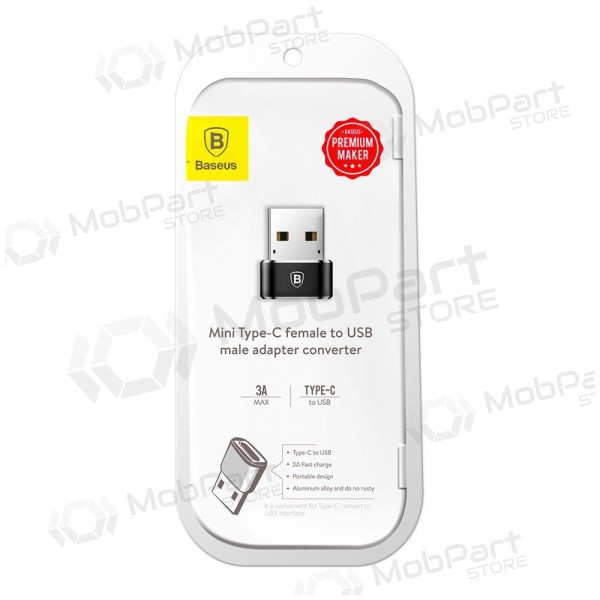 Adattatore Baseus Type-C to USB-A nero CAAOTG-01