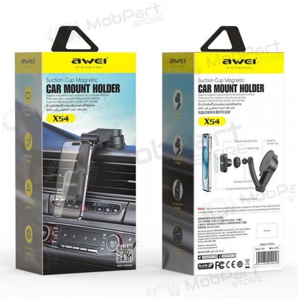 Porta cellulare da auto Awei X54 Magnetic (dashboard/windshield) nero