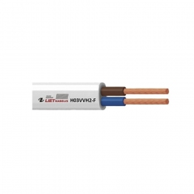 Cavo flessibile Lietkabelis OMYp 2x1.0 mm² in rame PVC CPR Eca 300 V bobina da 100 m.