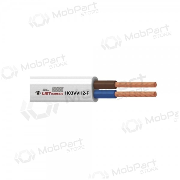 Cavo flessibile Lietkabelis OMYp 2x1.0 mm² in rame PVC CPR Eca 300 V bobina da 100 m.