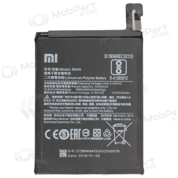 Xiaomi Redmi Note 6 Pro / Redmi Note 5 Pro batteria, akumuliatorius (BN48) (originale) Xiaomi Redmi Note 6 Pro / Redmi Note 5 Pro batteria, akumuliatorius (BN48) (originale)