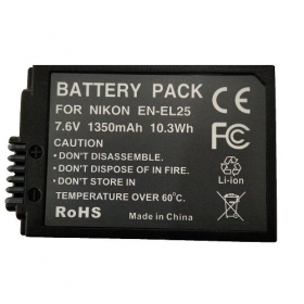 NIKON EN-EL25 1350mAh foto batteria / accumulatore