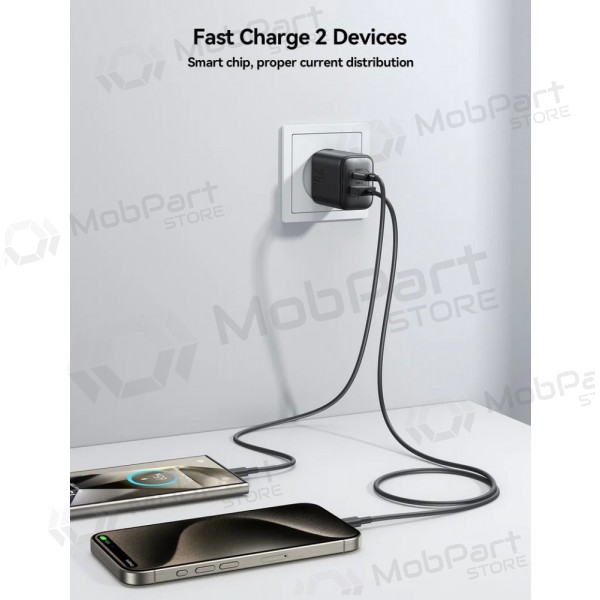 Caricatore Joyroom JR-TCF13 USB-C/USB-A 25W nero