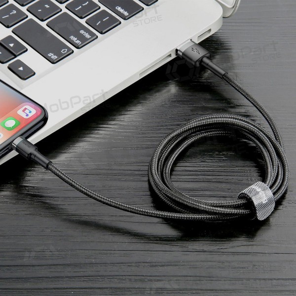 USB cavo Baseus Cafule USB-A to Lightning 1.5A 2.0m grigio-nero CALKLF-CG1