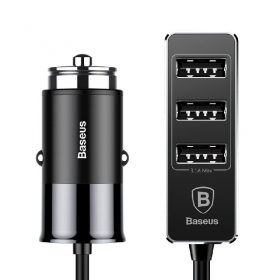 Caricatore per auto Baseus CCTON-01 (4xUSB 5.5A) (nero)