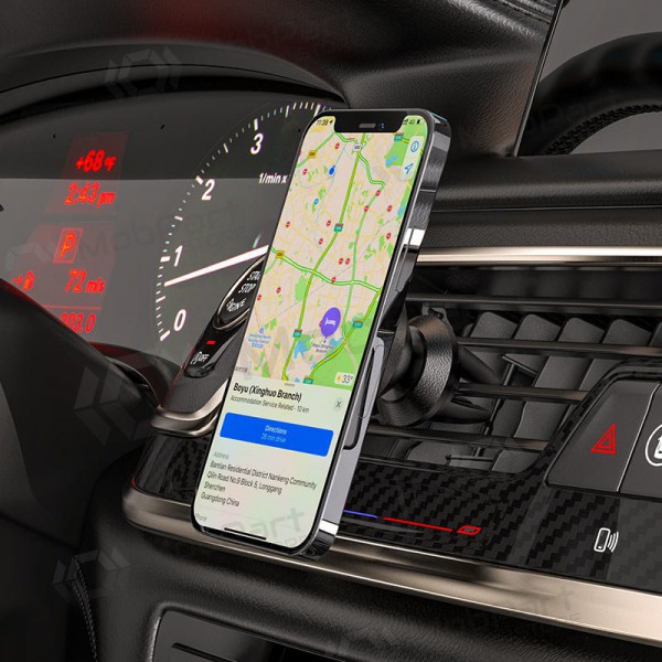 Automobilinis universale telefono laikiklis Hoco CA81 tvirtinamas į ventiliacijos groteles, magnetinis, nero