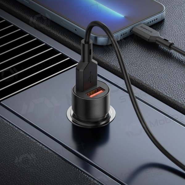 Caricatore automobilinis Borofone BZ19B 2xUSB-A QC3.0 36W nero