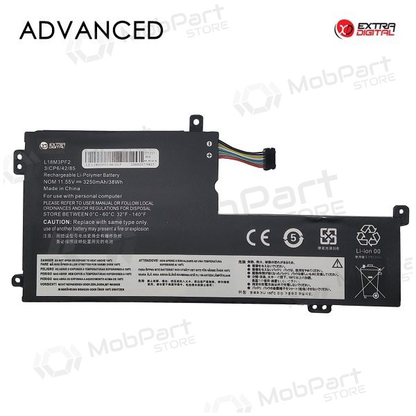 LENOVO L18M3PF2, 3250mAh batteria del computer portatile, Advanced LENOVO L18M3PF2, 3250mAh batteria del computer portatile, Advanced