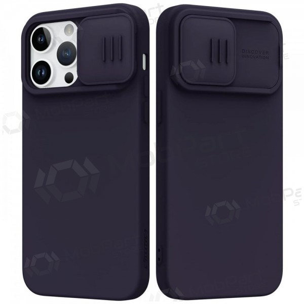 Apple iPhone 15 Pro custodia „Nillkin Silicone“ (tamsiai viola) Apple iPhone 15 Pro custodia „Nillkin Silicone“ (tamsiai viola)