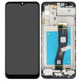 Ekranas Samsung A025G A02s 2020 su lietimui jautriu stikliuku e rėmeliu Black originale