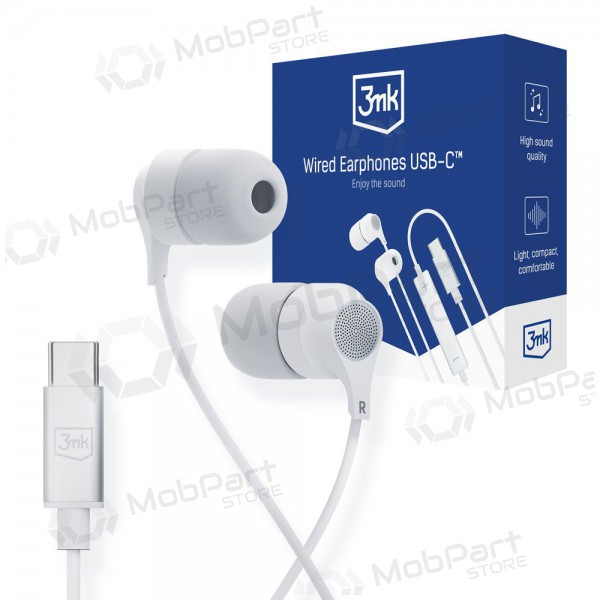 Ausinės 3mk Wired Earphones USB-C Ausinės 3mk Wired Earphones USB-C