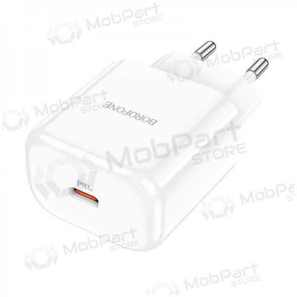 Caricatore Borofone BN3 Type-C QC 3.0, PD 2.0 20W (bianca)