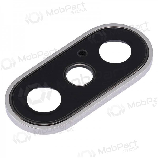 Apple iPhone XS / XS Max vetro della fotocamera (d'argento) (con una cornice) Apple iPhone XS / XS Max vetro della fotocamera (d'argento) (con una cornice)