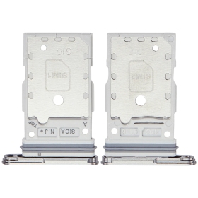Vassoio porta SIM doppia per Samsung Galaxy S25, S25+ (argento) (originale)