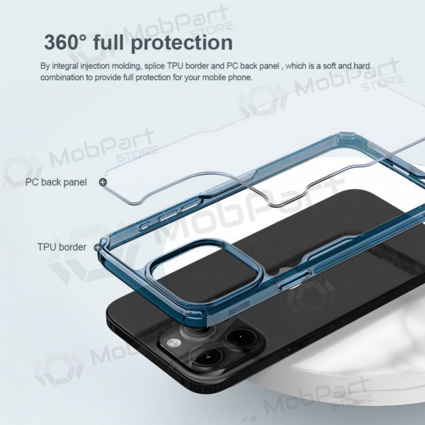 Apple iPhone 15 Pro custodia „Nillkin Nature Pro“ (blu)