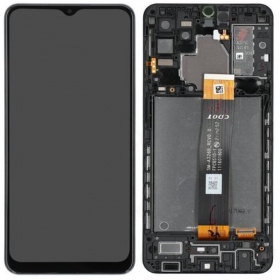 Ekranas Samsung A326 A32 5G 2021 su lietimui jautriu stikliuku e rėmeliu Black originale