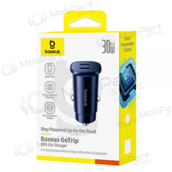Caricatore per auto Baseus GoTrip 2xUSB-C 30W nero C00072300123-01