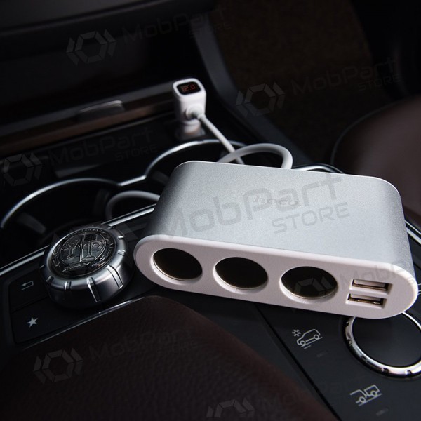 Caricatore per auto - šakotuvas Hoco Z13 2xUSB 3xconnector Caricatore per auto - šakotuvas Hoco Z13 2xUSB 3xconnector
