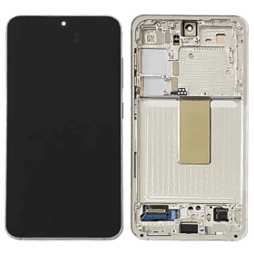 Samsung Galaxy S23 schermo / display (verde chiaro) (con una cornice) (originale)