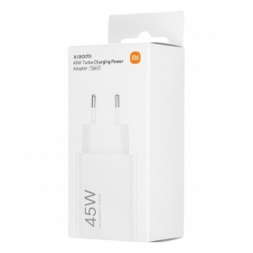 Caricabatterie telefono Xiaomi Turbo Charging Power Adapter BHR07SLEU 45 W USB-A PD bianco.