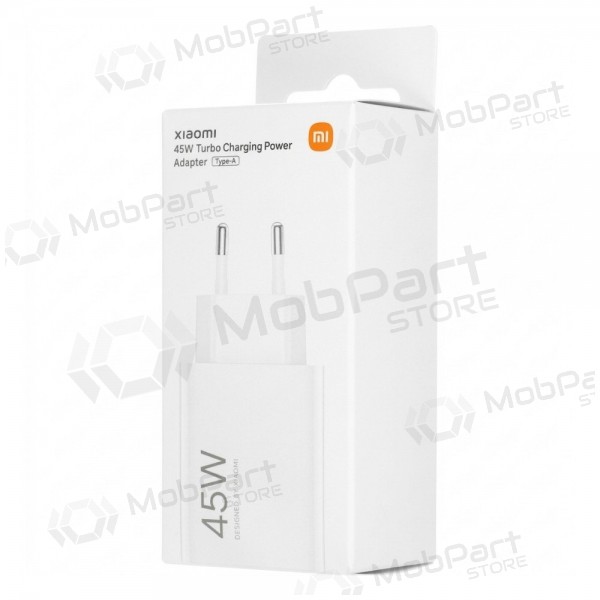Caricabatterie telefono Xiaomi Turbo Charging Power Adapter BHR07SLEU 45 W USB-A PD bianco.