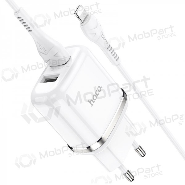 Caricatore Hoco N4 X 2 USB  jungtimis + Lightning (2.4A) (bianca)