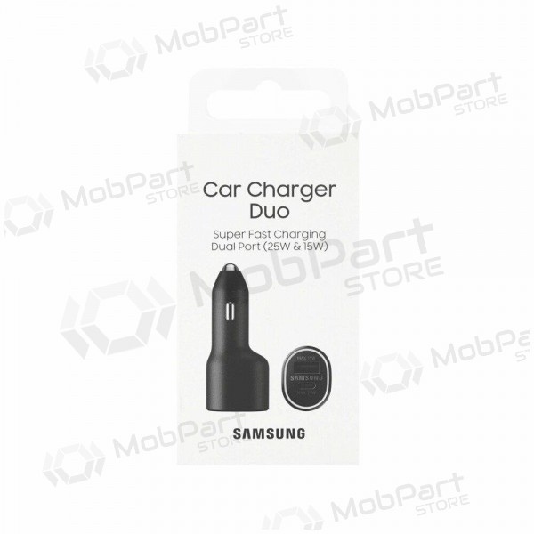 Caricatore automobilinis originale Samsung EP-L4020NBEGEU 1xType-C 1xUSB-A nero nel pacchetto 40W