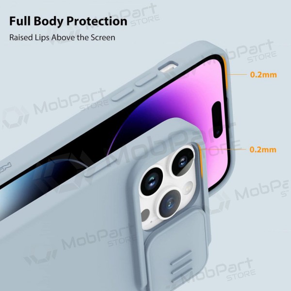 Apple iPhone 15 Pro custodia „Nillkin Silicone“ (grigio)