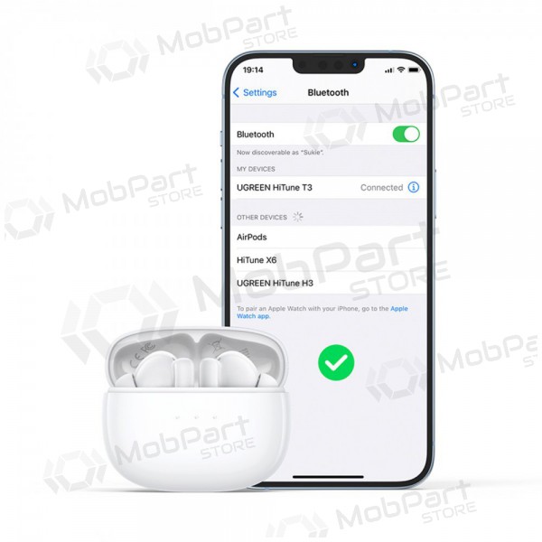 senza filis ausinės Ugreen WS106 HiTune T3 Active Noise-Cancelling Earbuds senza filis ausinės Ugreen WS106 HiTune T3 Active Noise-Cancelling Earbuds