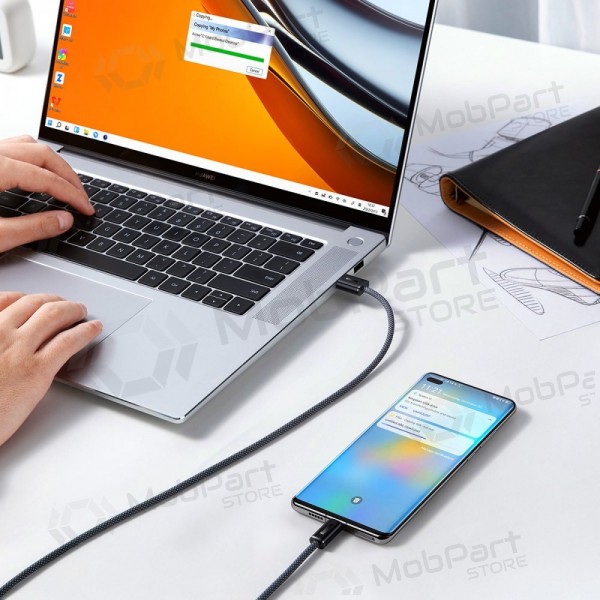 USB cavo Baseus Dynamic 100W USB-A to Type-C 1.0m grigio CALD000616