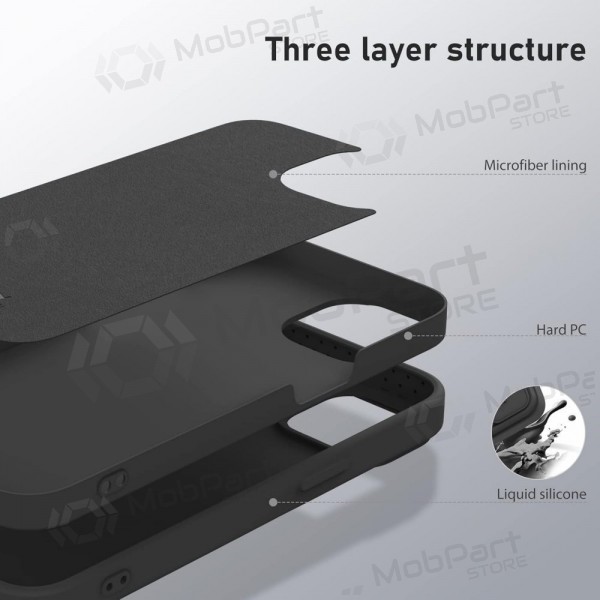 Apple iPhone 15 Pro custodia „Nillkin Silicone“ (nero)