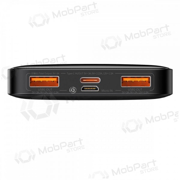 Batteria esterna Power Bank Baseus Bipow 20W 10000mAh + MicroUSB 0.25m nero PPBD050301 Batteria esterna Power Bank Baseus Bipow 20W 10000mAh + MicroUSB 0.25m nero PPBD050301