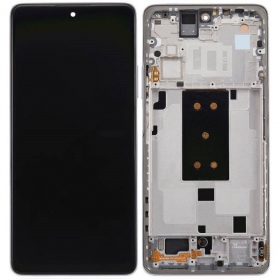Xiaomi 11T 5G / 11T Pro 5G schermo / display (bianca) (con una cornice) (originale)
