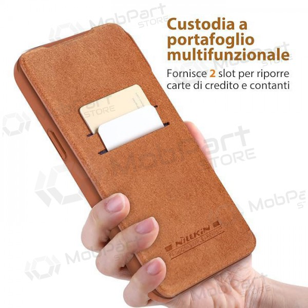 Apple iPhone 14 Pro custodia „Nillkin Leather“ (Marrone)