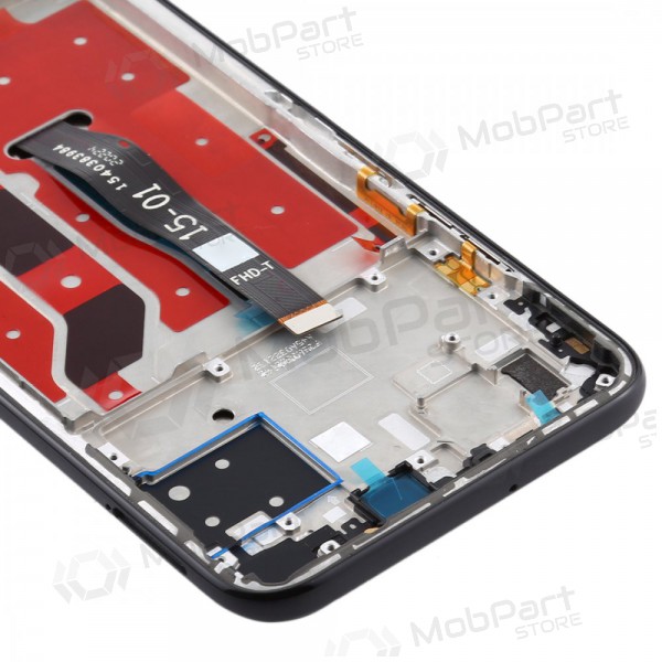Huawei P40 Lite schermo / display (nero) (con una cornice) (usato grade A, originale)