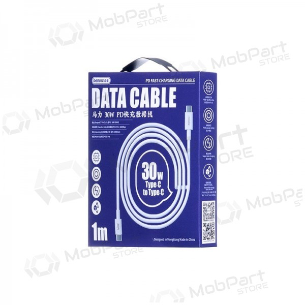 USB cavo Remax RC-C021 USB-C to USB-C 30W 1.0m bianca