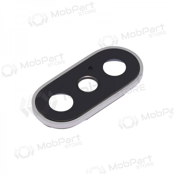 Apple iPhone X vetro della fotocamera (d'argento) (con una cornice) Apple iPhone X vetro della fotocamera (d'argento) (con una cornice)