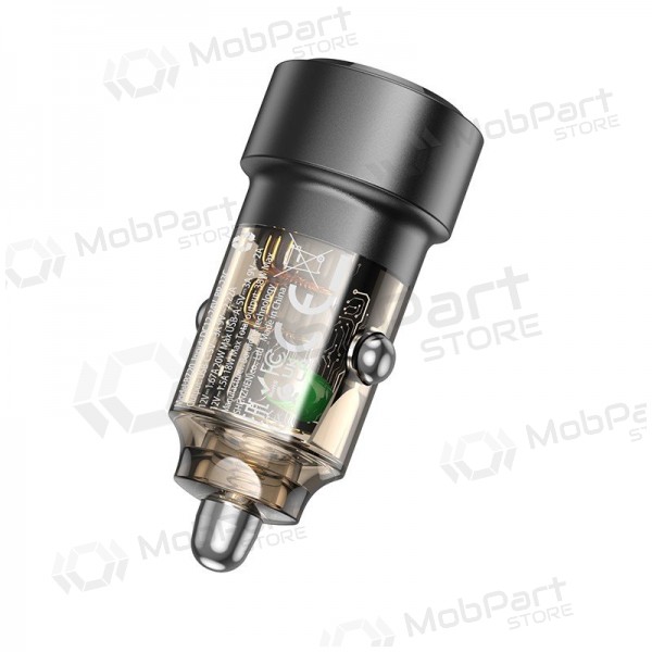 Caricatore automobilinis Borofone BZ20 PD20W+QC3.0 38W nero