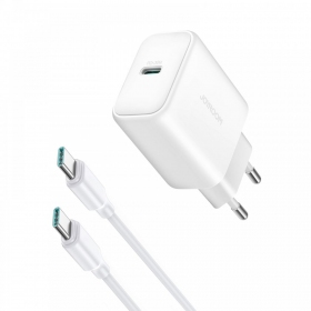 Caricatore Joyroom JR-TCF24 USB-C PD30W + USB-C to USB-C cable 1.0m bianca