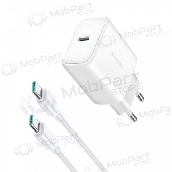 Caricatore Joyroom JR-TCF24 USB-C PD30W + USB-C to USB-C cable 1.0m bianca
