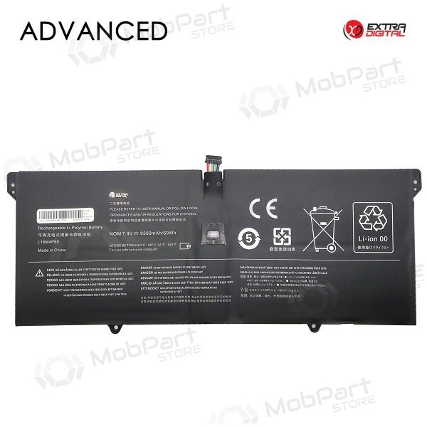 Lenovo L16M4P60, 9300mAh batteria del computer portatile, Advanced Lenovo L16M4P60, 9300mAh batteria del computer portatile, Advanced