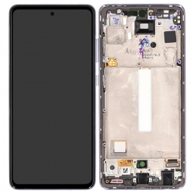Samsung Galaxy A52S schermo / display (viola) (con una cornice) (originale)
