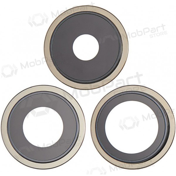 iPhone 14 Pro / 14 Pro Max vetro della fotocamera (3pz) (d'oro) (con una cornice) iPhone 14 Pro / 14 Pro Max vetro della fotocamera (3pz) (d'oro) (con una cornice)