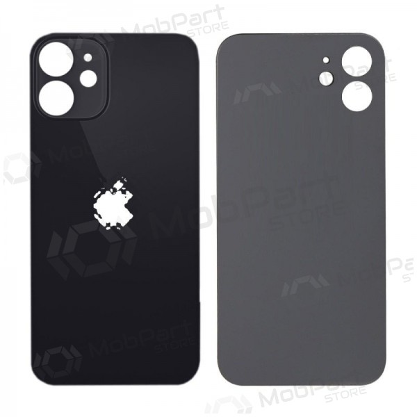 Apple iPhone 12 mini coperchio batteria posteriore (nero) (bigger hole for camera) Apple iPhone 12 mini coperchio batteria posteriore (nero) (bigger hole for camera)