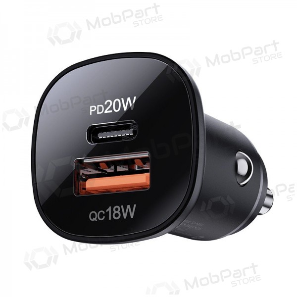 Caricatore automobilinis Acefast B1 Mini 38W USB-C+USB-A nero