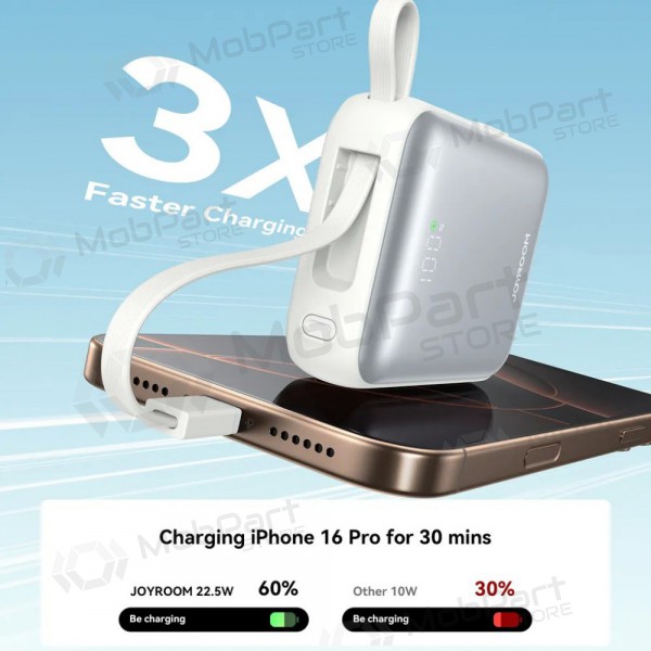 Batteria esterna Power Bank Joyroom JR-PBF27 22.5W Mini 10000mAh bianco Batteria esterna Power Bank Joyroom JR-PBF27 22.5W Mini 10000mAh bianco