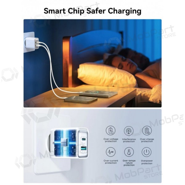 Caricatore Joyroom JR-TCF15 USB-C/USB-A 30W bianca